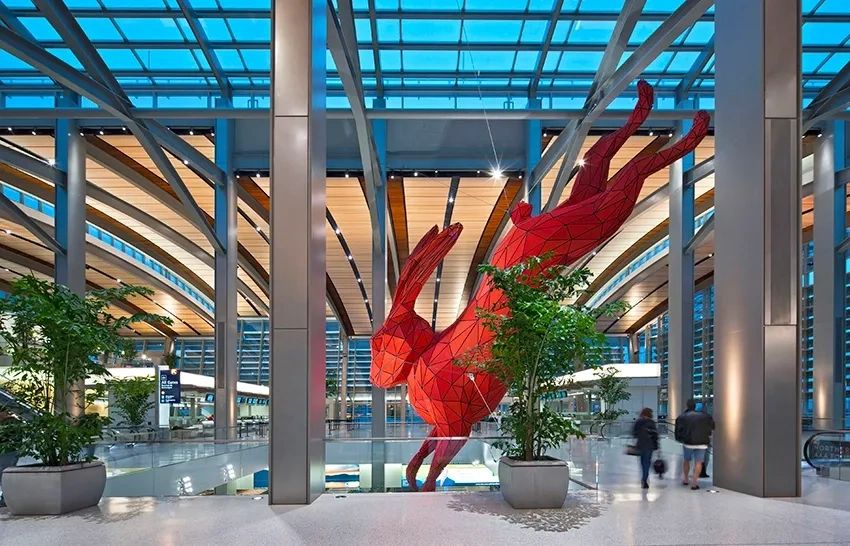 Modern airport interior